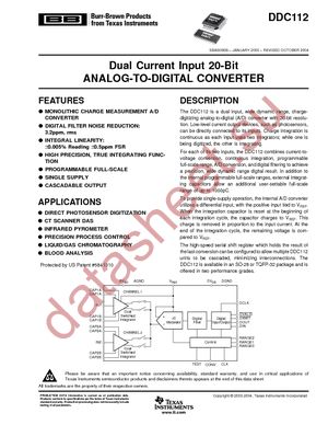 DDC112UG4 datasheet  